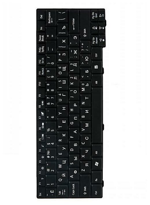Клавиатура (keyboard) для ноутбука Acer One 531H, D150, D250, P531; Gateway LT30 LT3000 черн, 531H