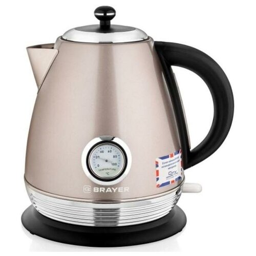 Чайник электрический 17Л 2200ВТ диск встр фильтр встроен термометр нерж сталь BRAYER новинка 1066500₽