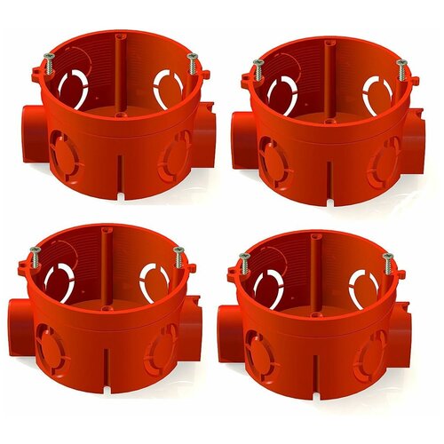 Подрозетник установочный универсальный 4 шт. 68х42 мм усиленный евро IP20