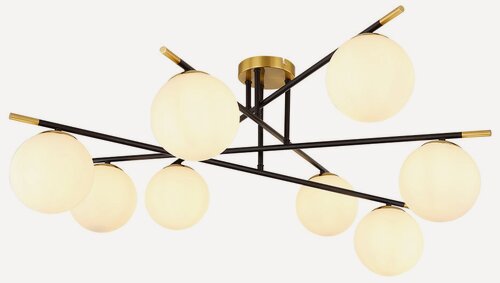 Изображение товара Потолочная люстра Arte Lamp ALCOR A2224PL-8BK, E14, 40 Вт, Чёрный