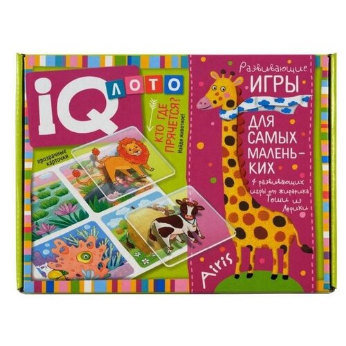 Пластиковое лото «Кто где прячется? Найди животное» айрис iq лото для малышей кто где прячется найди животное