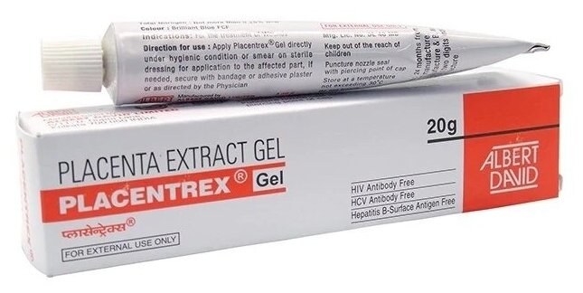 Albert David Placentrex Placenta Extract Gel Гель Плацентрекс для лица, 20 мл, 20 г