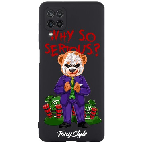 черный силиконовый чехол для samsung galaxy a12 tony style why so serious Черный силиконовый чехол для Samsung Galaxy A12 Tony Style Why so serious