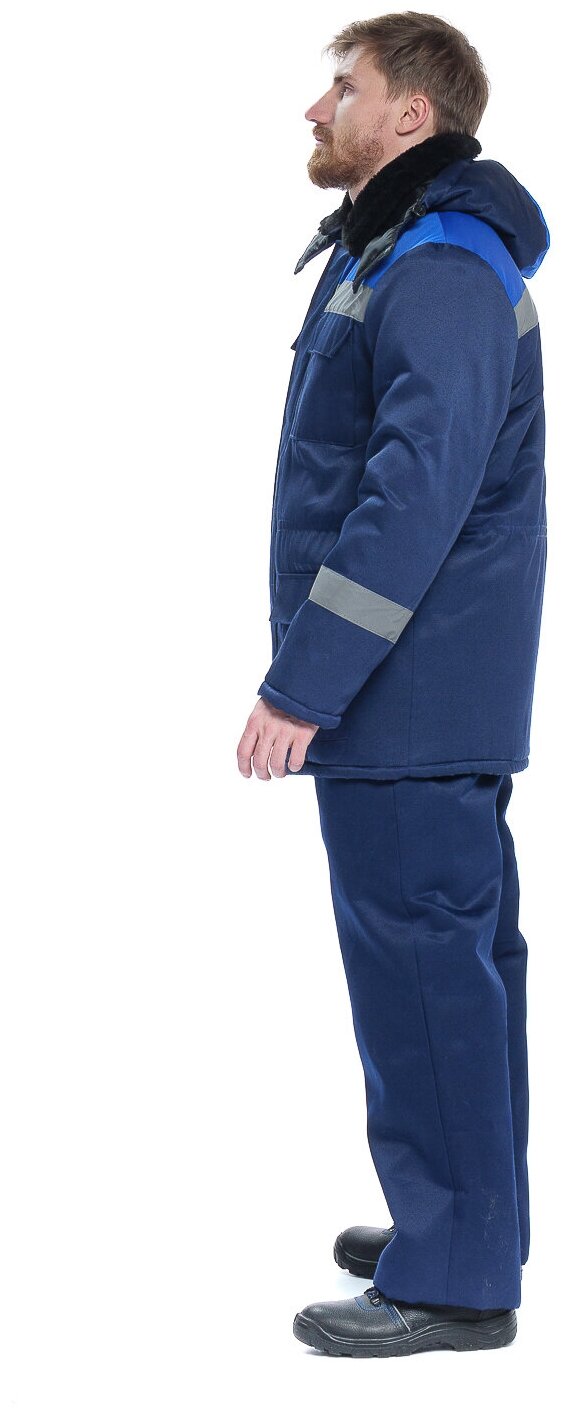 Куртка рабочая зимняя ИТР с меховым воротником (размер 52-54, рост 158-164)