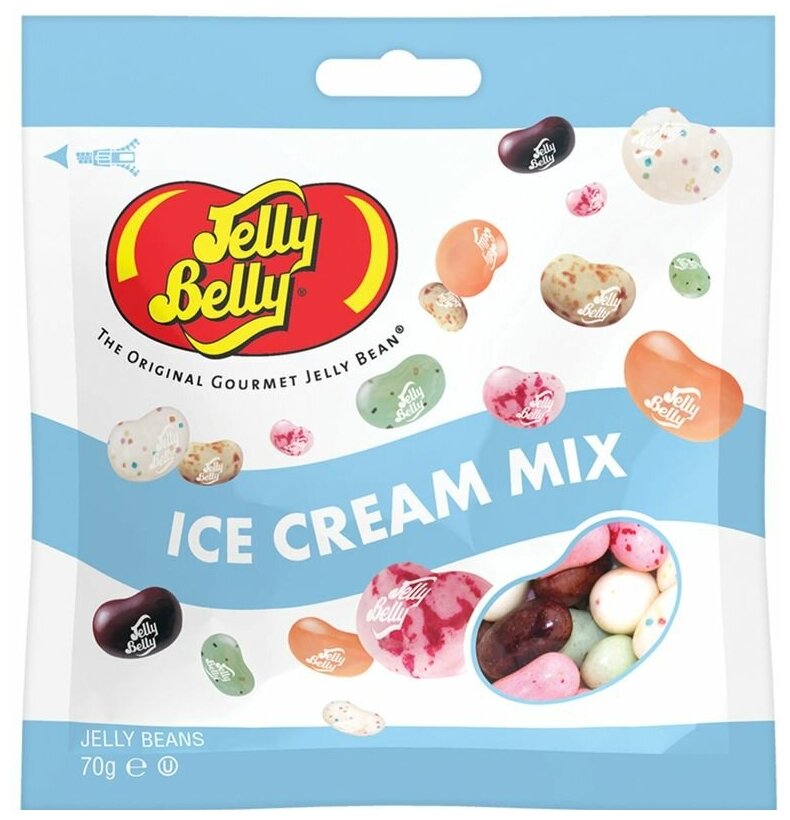 Драже жевательное Jelly Belly ассорти мороженое, 70г