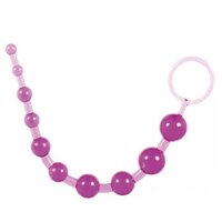Анальные шарики на жесткой связке Thai Toy Beads, 30 см (фиолетовый)