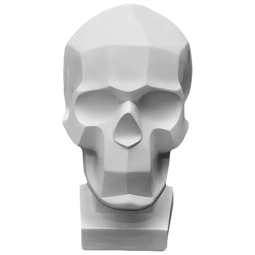 Мастерская Экорше гипсовая фигура Обрубовка черепа по Баммесу, 27 см, белый