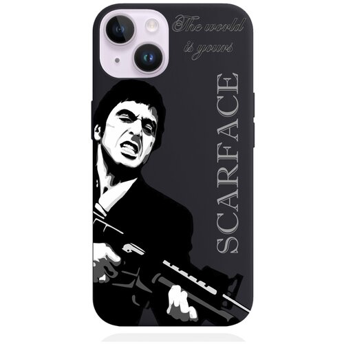 черный силиконовый чехол musthavecase для iphone 6 6s plus scarface tony montana лицо со шрамом для айфон 6 6с плюс Черный силиконовый чехол MustHaveCase для iPhone 14 Scarface Tony Montana/ Лицо со шрамом для Айфон 14