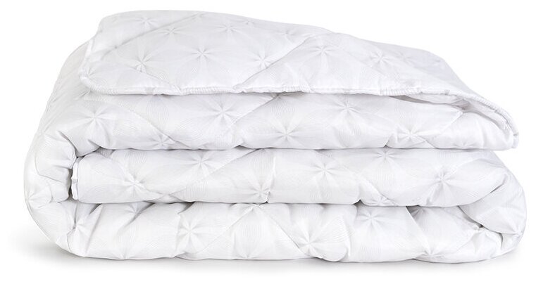 Одеяло белое стеганое всесезонное "Эвкалипт" 2 спальное 172х205 / Подарочное - фотография № 3