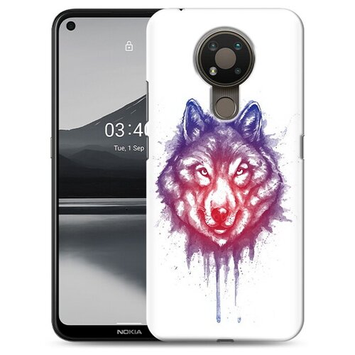 Чехол задняя-панель-накладка-бампер MyPads пушистый волк для Nokia 3.4 противоударный