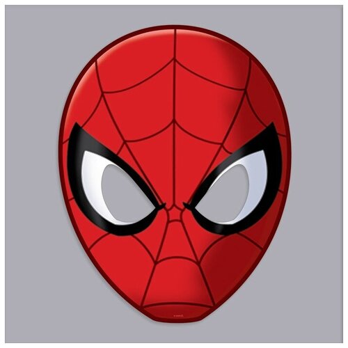 маска карнавальная человек паук черная светящаяся детская Маска карнавальная, Человек-паук