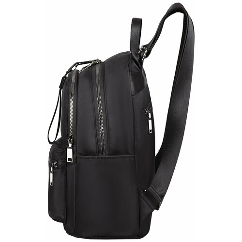 Рюкзак BRAUBERG PODIUM женский, 2 отделения, нейлон, черный, 33х24х13 см, 270816