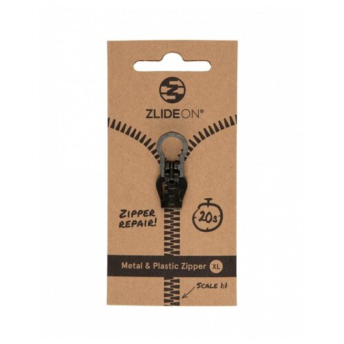 zlideon замок metal Бегунок для молнии ZlideOn Metal & Plastic Zipper XL 8A-1 (Black)