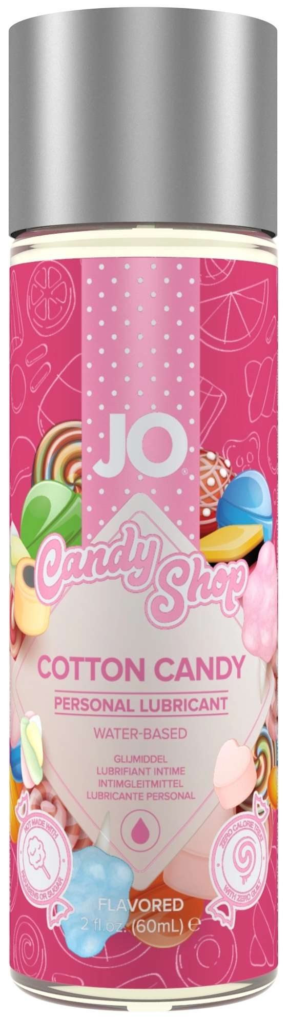 Съедобный лубрикант со вкусом сахарной ваты JO H2O Candy Shop Cotton Candy, 60 мл