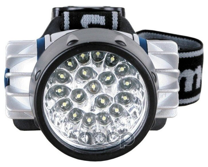 CAMELION LED5323-19Mx (фонарь налобн, металлик,19 ультра ярк LED, 4 реж, 3XR03 в компл, пласт, блис)