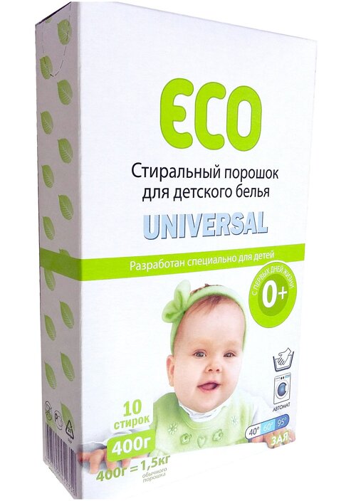 Детский стиральный порошок - концентрат ЗАЯ ECO Universal Автомат 400 г (10 стирок)