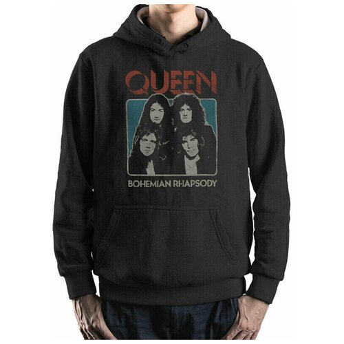 Худи DreamShirts с принтом Винтаж Queen Мужской Черный 56