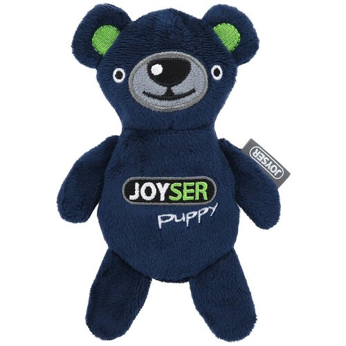 Игрушка для собак JOYSER Puppy Мишка со сменной пищалкой S синий, 15 см