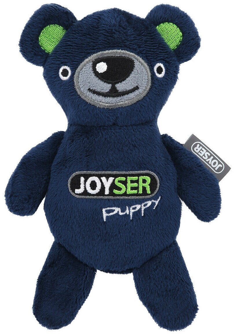 Игрушка для щенков JOYSER Puppy Мишка с пищалкой, синий (S/15 см)