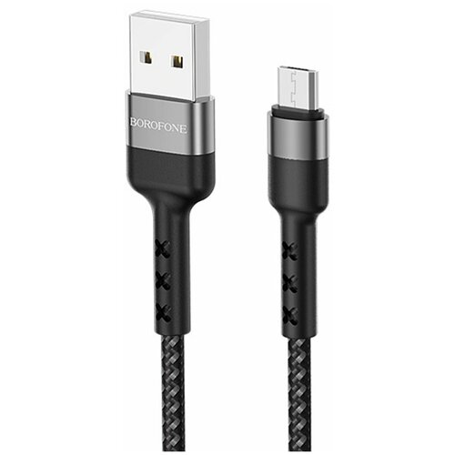 Кабель USB - Micro USB Borofone BX34 Advantage, цвет чёрный кабель borofone bx34 advantage for micro usb red