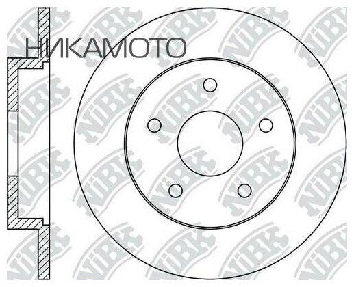 NIBK RN1189 Диск тормозной FORD FOCUS II 04>/C-MAX 1.6/1.8/2.0/2.0D 04> задний