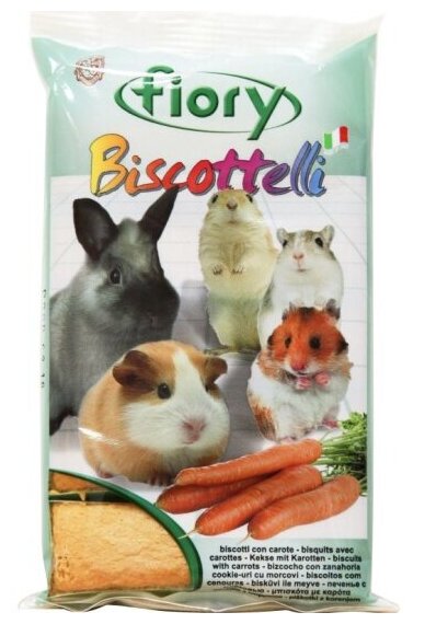 Бисквиты для грызунов Fiory Biscottelli с морковью 30 г