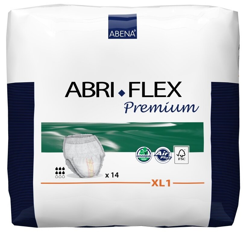 Подгузники-трусы Abri-Flex Premium XL1, объем талии 130-170 см, 14 шт.