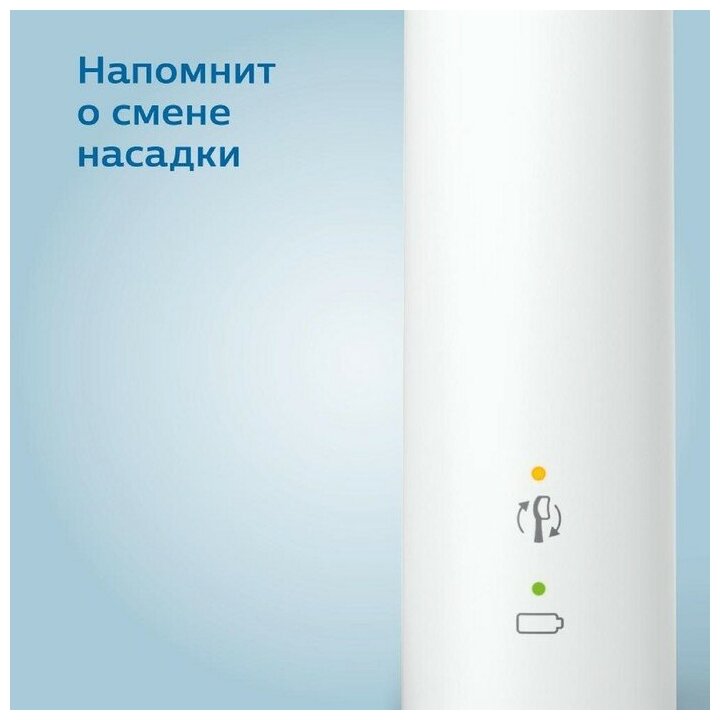 Электрическая звуковая зубная щетка Philips Sonicare 3100 Series HX3671/13, белый - фотография № 8