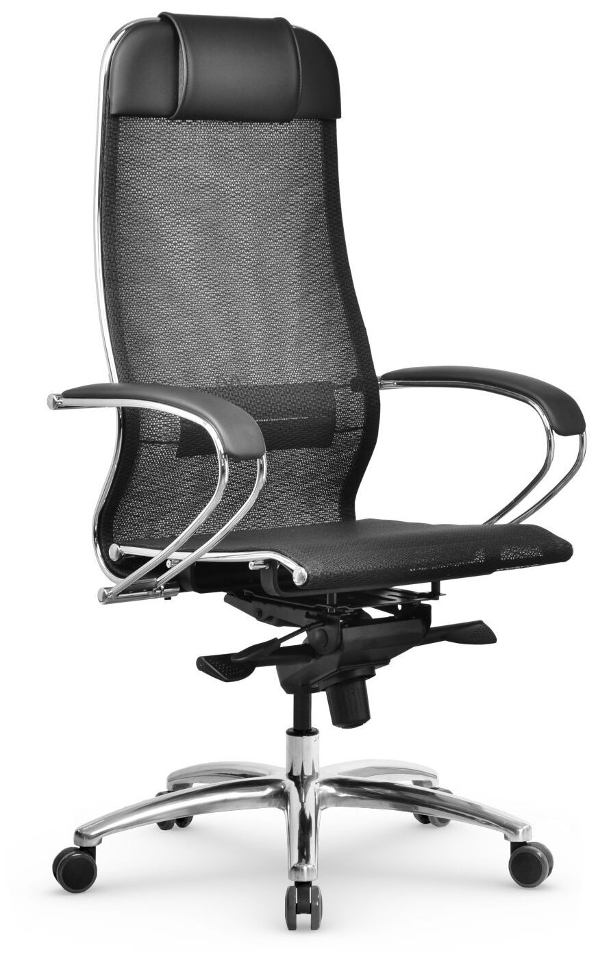 Компьютерное кресло Метта Samurai S-1.041 офисное, обивка: текстиль/искусственная кожа, цвет: черный плюс