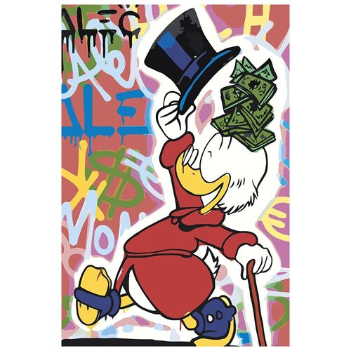 Картина по номерам ЖПН Скрудж МакДак и деньги 6 40x60 см картина скрудж макдак duck tales 60х80 см синтетический холст