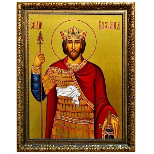 Вахтанг Горгасали святой благоверный царь. Икона на холсте.