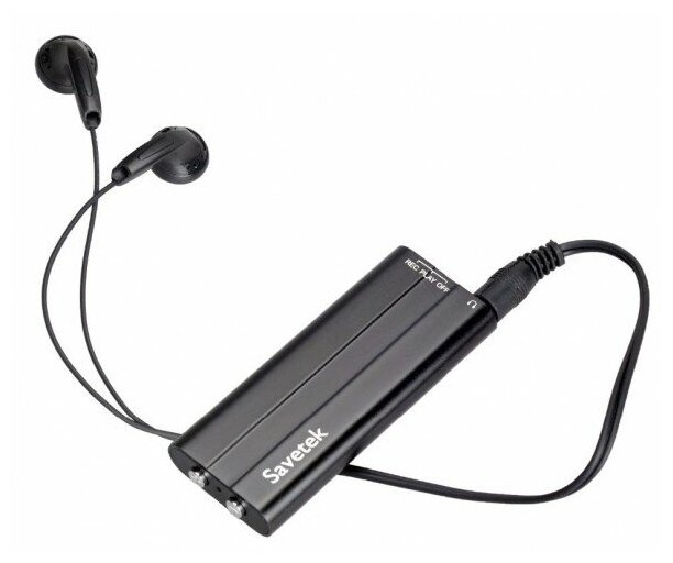 Компактный диктофон с возможностью записи до 90 часов Savetek GS-R21 8GB