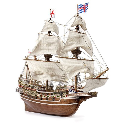 Сборная модель парусного корабля от OcCre (Испания), галеон HMS Revenge, М.1:85 сборная модель парусного корабля corel линкор hms victory сечение масштаб 1 98 sm24 rus