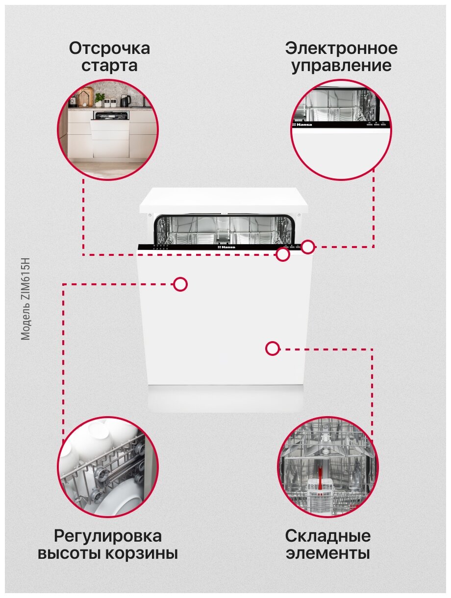 Встраиваемая посудомоечная машина Hansa ZIM 615 H - фотография № 4