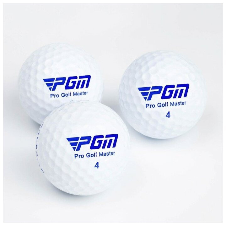 Мячи для гольфа PGM Soft Feel, двухкомпонентные, d=4.3 см, набор 12 шт 7696750