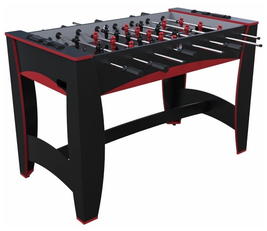 Игровой стол - футбол Weekend "Hit" (122x63.5x78.7 см, черно-красный)