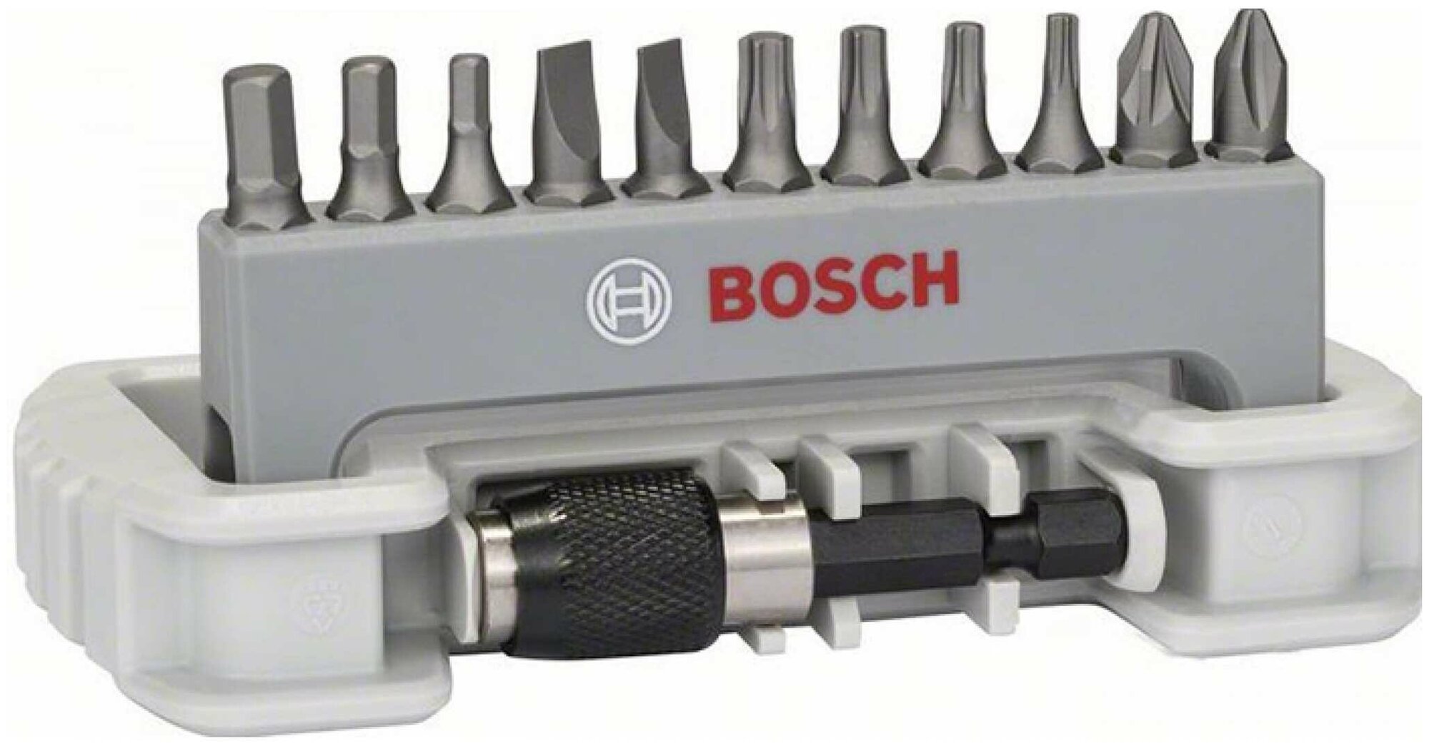 Bosch Набор бит 12шт.+быстросмен. держ. - фотография № 3