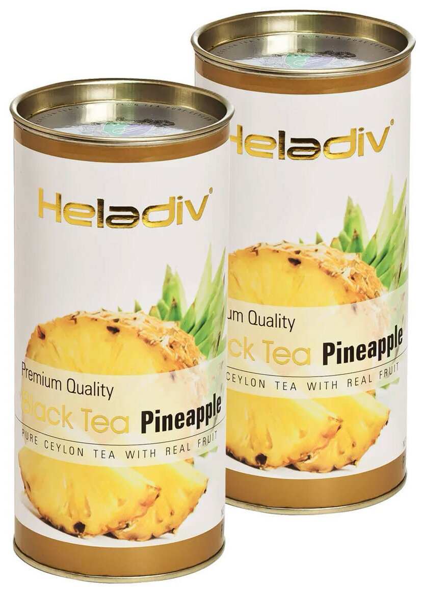 Чай Heladiv Pineapple (ананас), черный листовой, 100г - фотография № 7