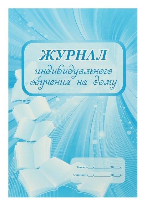 Журнал индивидуального обучения на дому А4, 24 листа, обложка мелованный картон 215 г/м², блок писчая бумага 60 г/м²