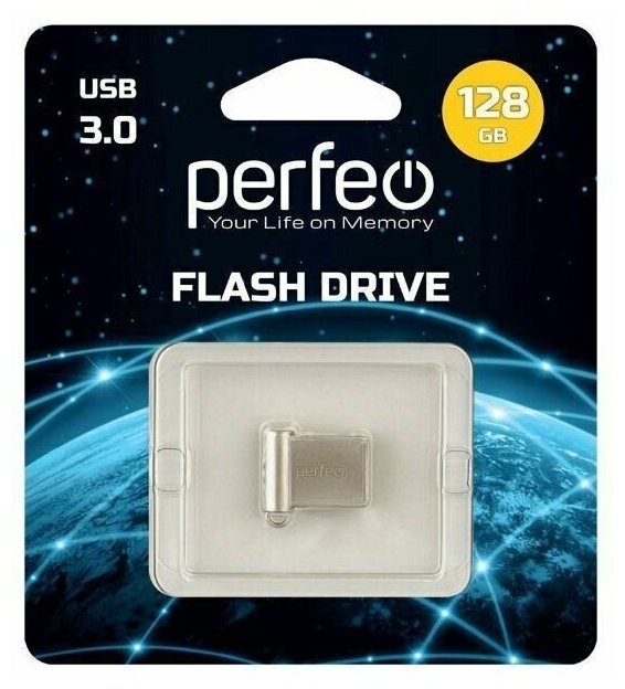 USB Флеш-накопитель USB накопитель Perfeo 3.0 128GB M11 Metal Series