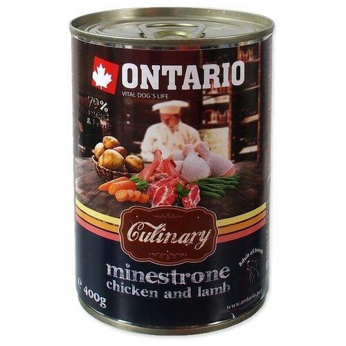 Ontario Консервы для собак Минестроне с Курицей и Ягненком (ONTARIO konz. Culinary Minestrone Chicken and Lamb 800g) 214-22094 | ONTARIO konz. Culinary Minestrone Chicken and Lamb, 0,8 кг