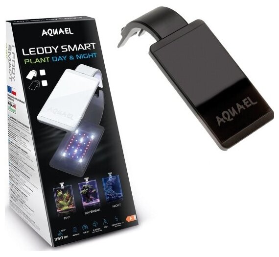 Светильник для аквариума AQUAEL LEDDY SMART Plant Day & Night 4.8 Вт (9000 K, 420 лм) черный - фотография № 8