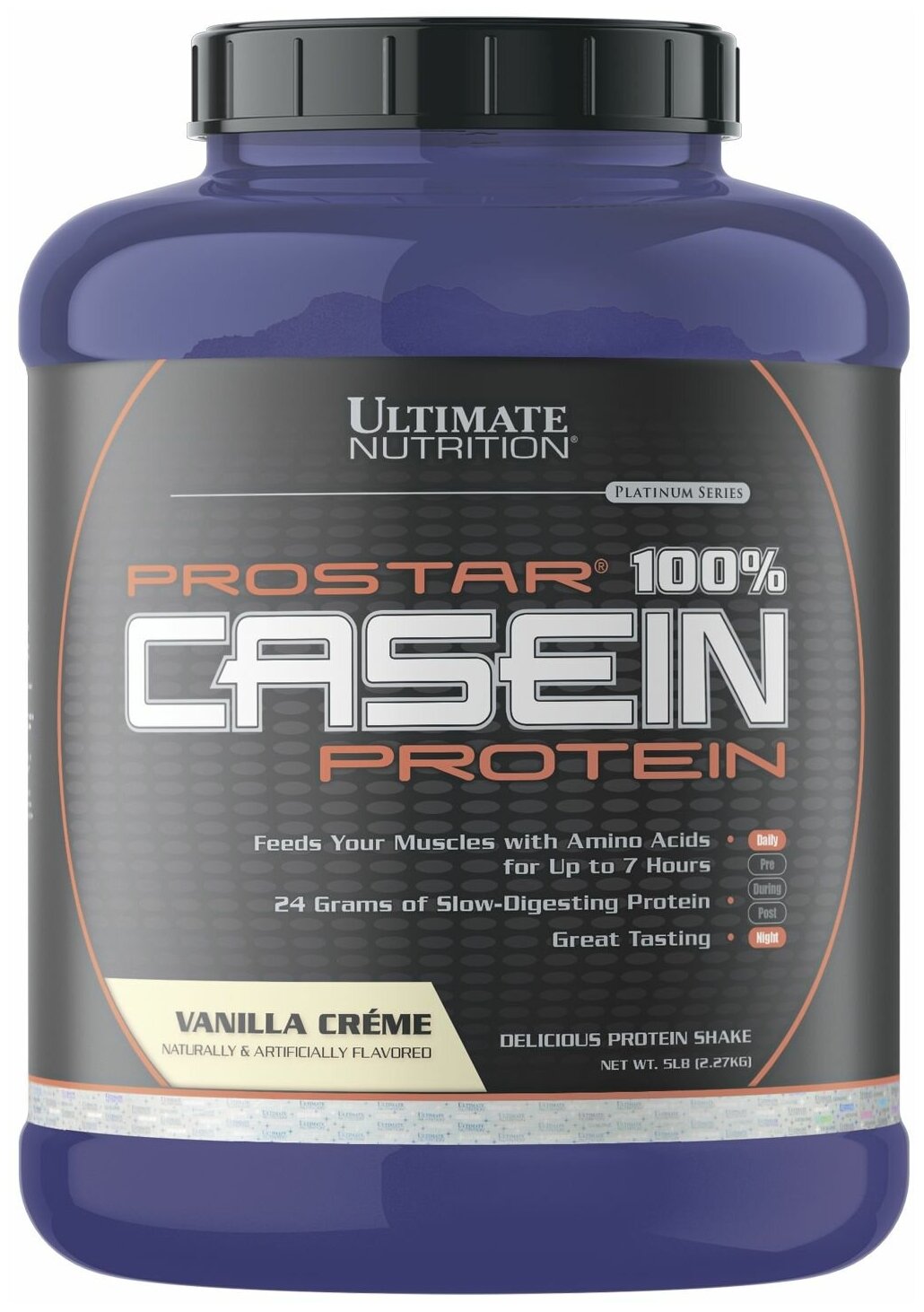 Ultimate Nutrition Prostar 100% Casein Chocolate со вкусом Ванильный крем 2270 гр