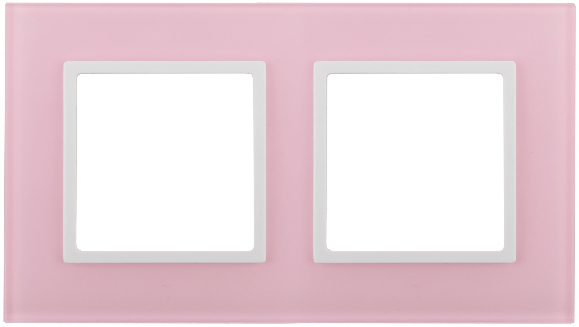 Рамка на 2 поста стекло ЭРА 14-5102-30 Elegance, розовый+бел арт. Б0034502 (1 шт.)