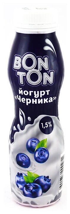 Йогурт питьевой с черникой Bon Ton 1,5%