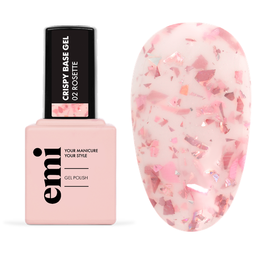 E.Mi Crispy Base Gel, Rosette, 9 мл