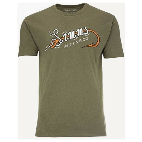фото Simms футболка special knot t-shirt military heather, мужской, xl активный отдых
