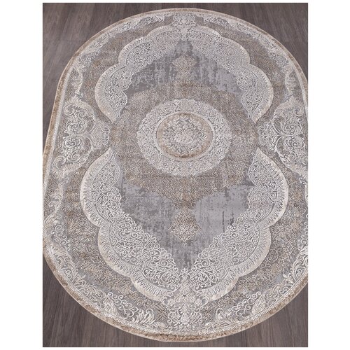 Ковер ARMINA - Овал GREY / BROWN Ковер на пол, в гостиную, спальню, в ассортименте, Турция, Бельгия, (240 см. на 340 см.)