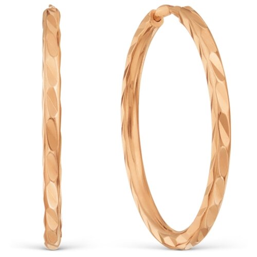 Серьги конго красное золото, 585 проба, размер/диаметр 15 мм.