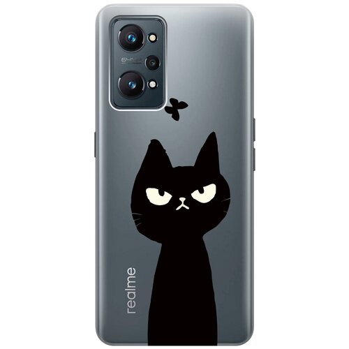 Силиконовый чехол на Realme GT Neo 2, Рилми ГТ Нео 2 с 3D принтом Disgruntled Cat прозрачный силиконовый чехол на nokia 4 2 нокиа 4 2 с 3d принтом disgruntled cat прозрачный